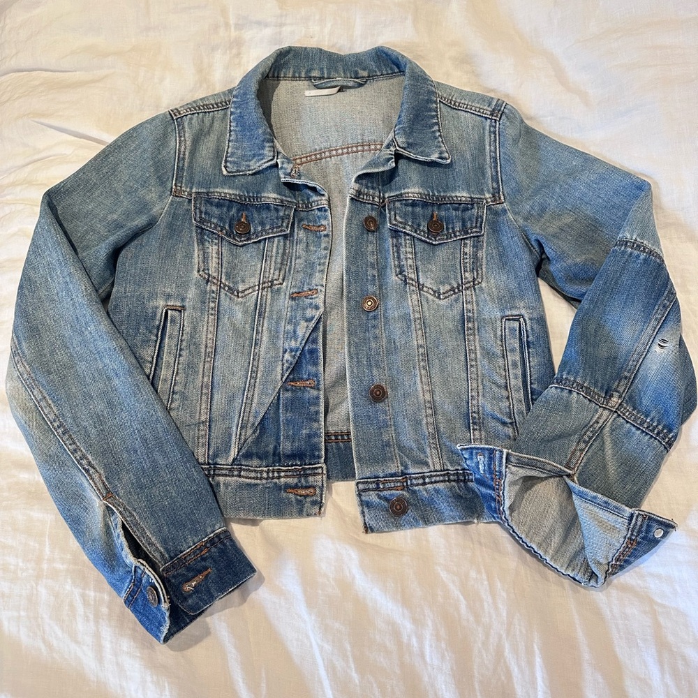 Free People Light Blue Jean Jacket
